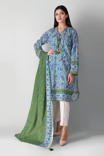 L21336 Blue Khaadi Autumn Collection 2021